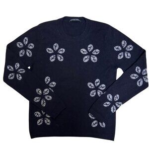 Samantha Sung Cashmere Floral Sweater – Size Small